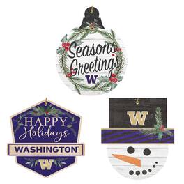 Jardine - Washington Huskies Ornament Bundle - White