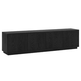 Hudson&Canal - Hanson Rectangular Fluted TV Stand for TV's up to 85" - Black Grain