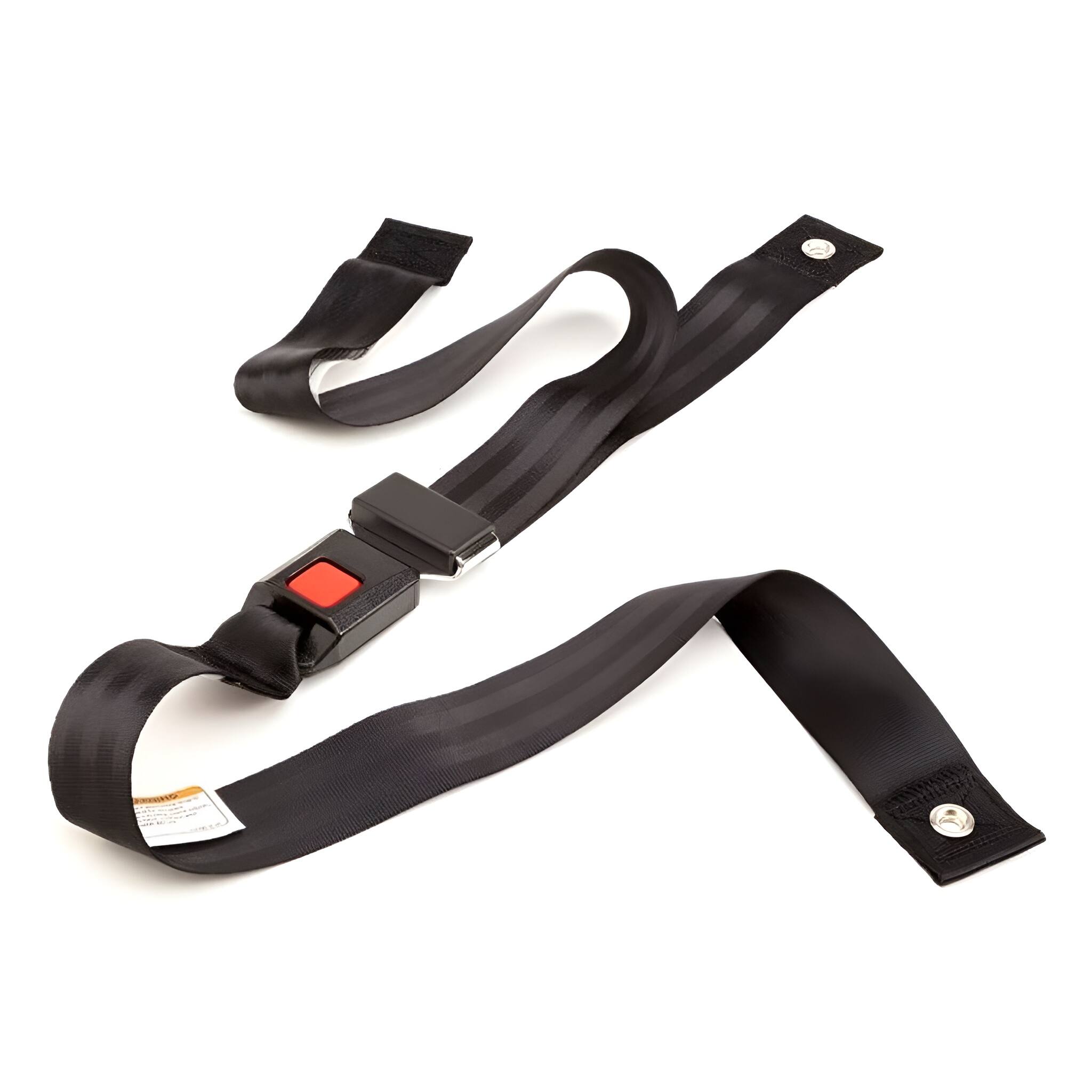 Alt View 1. Invacare - Wheelchair Positioning Strap 48" with Push Button Buckle, Black Safety Belt Support - Black.