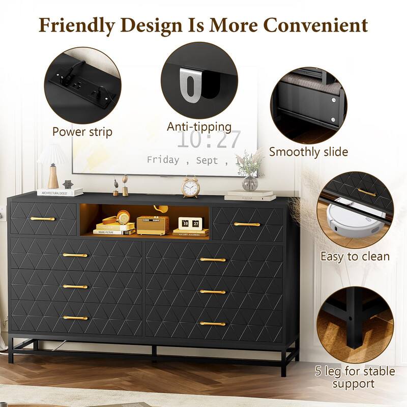 Friendly Design Is More Convenient

- Power strip
- Anti-tipping
- Smoothly slide
- Easy to clean
- 5 leg for stable support