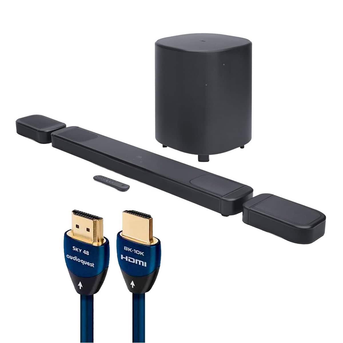 JBL - BAR 700 MK2 7.1 Channel Soundbar System with AudioQuest Sky 3m HDMI Cable - Black