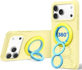 Syncwire - Magnetic Phone Ring Holder, for MagSafe Phone Grip Stand Kickstand, 360° Rotation, Double-Sided Magnet - Salted Lemon