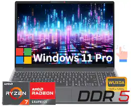 Lenovo - Upgraded - IdeaPad Slim 3 15.3" 2K Touchscreen Laptop - AMD Ryzen 7 170- 32GB Memory -512GB SSD-AMD Radeon 680M-Windows 11 Pro - Luna Grey