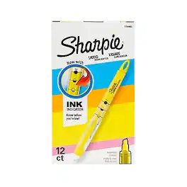 Sharpie - Liquid Highlighter, Chisel Tip, Dozen - Yellow