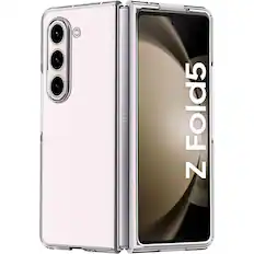 Front. SaharaCase - Hybrid-Flex Hard Shell Series Case for Samsung Galaxy Z Fold5 - Clear.