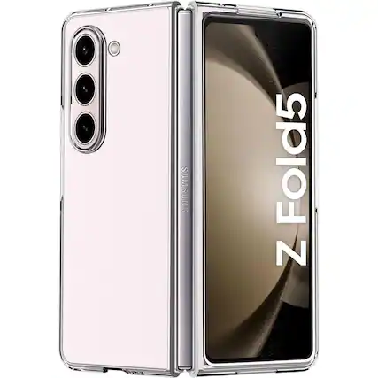 Front. SaharaCase - Hybrid-Flex Hard Shell Series Case for Samsung Galaxy Z Fold5 - Clear.