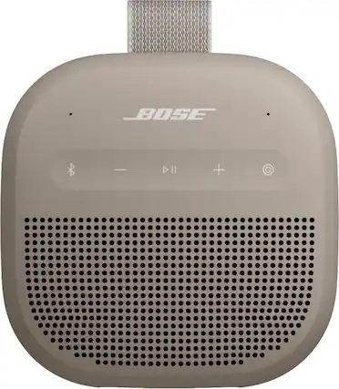 Front. Bose - SoundLink Micro Portable Bluetooth Speaker (2nd Gen) - Sandstone.