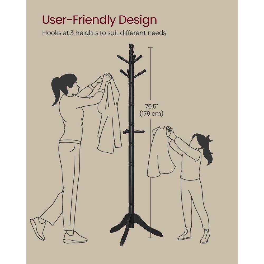 User-Friendly Design
Hooks at 3 heights to suit different needs
70.5" (179 cm)