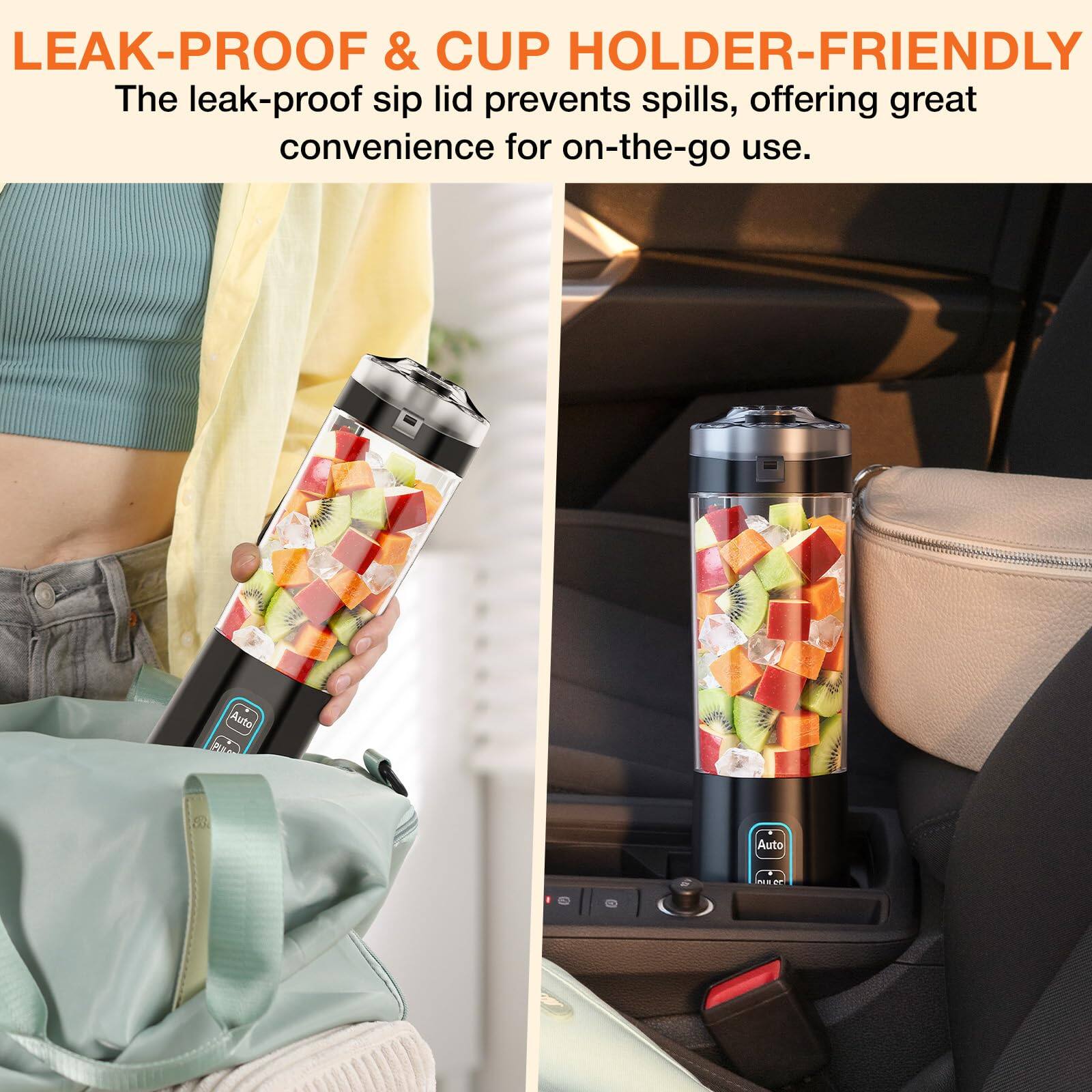 LEAK-PROOF & CUP HOLDER-FRIENDLY  
The leak-proof sip lid prevents spills, offering great convenience for on-the-go use.