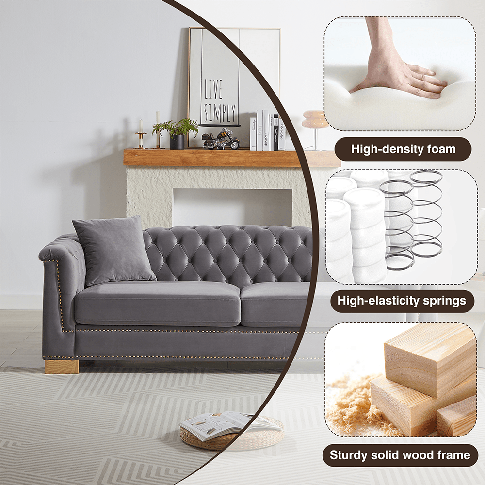 LIVE SIMPLY

- High-density foam
- High-elasticity springs
- Sturdy solid wood frame