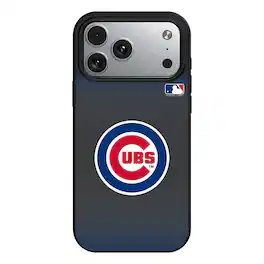 Keyscaper - MLB - Chicago Cubs Linen Logo iPhone Magnetic Bump Case - 15 - Black