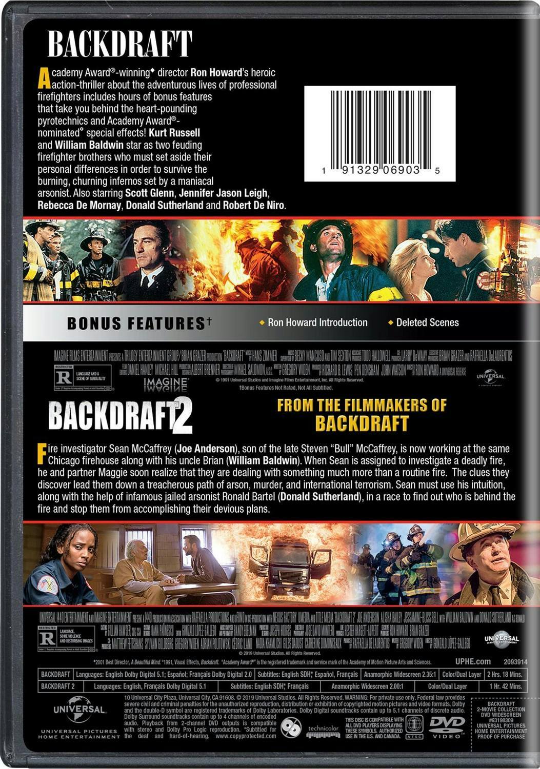 Back. Backdraft: 2-Movie Collection (DVD Double Feature) [DVD].