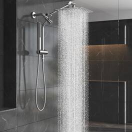 Dazzed Corner - 10'' All-Metal Rain Shower Head & Handheld Combo - Chrome