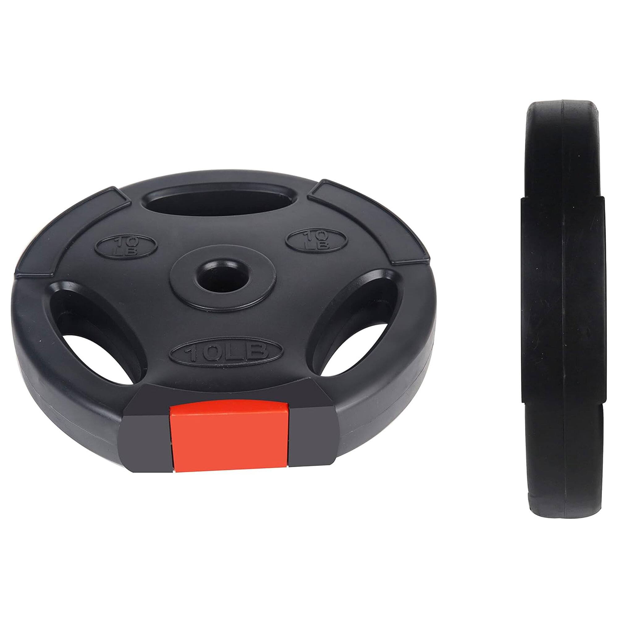 Alt View 10. Signature Fitness - Signature Fitness Standard 10 Pound Coded Olympic Weight Plate, Black (Set of 2) - Black.