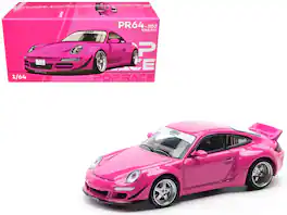 RWB 997 1/64 Diecast Model Car by Pop Race - Pink