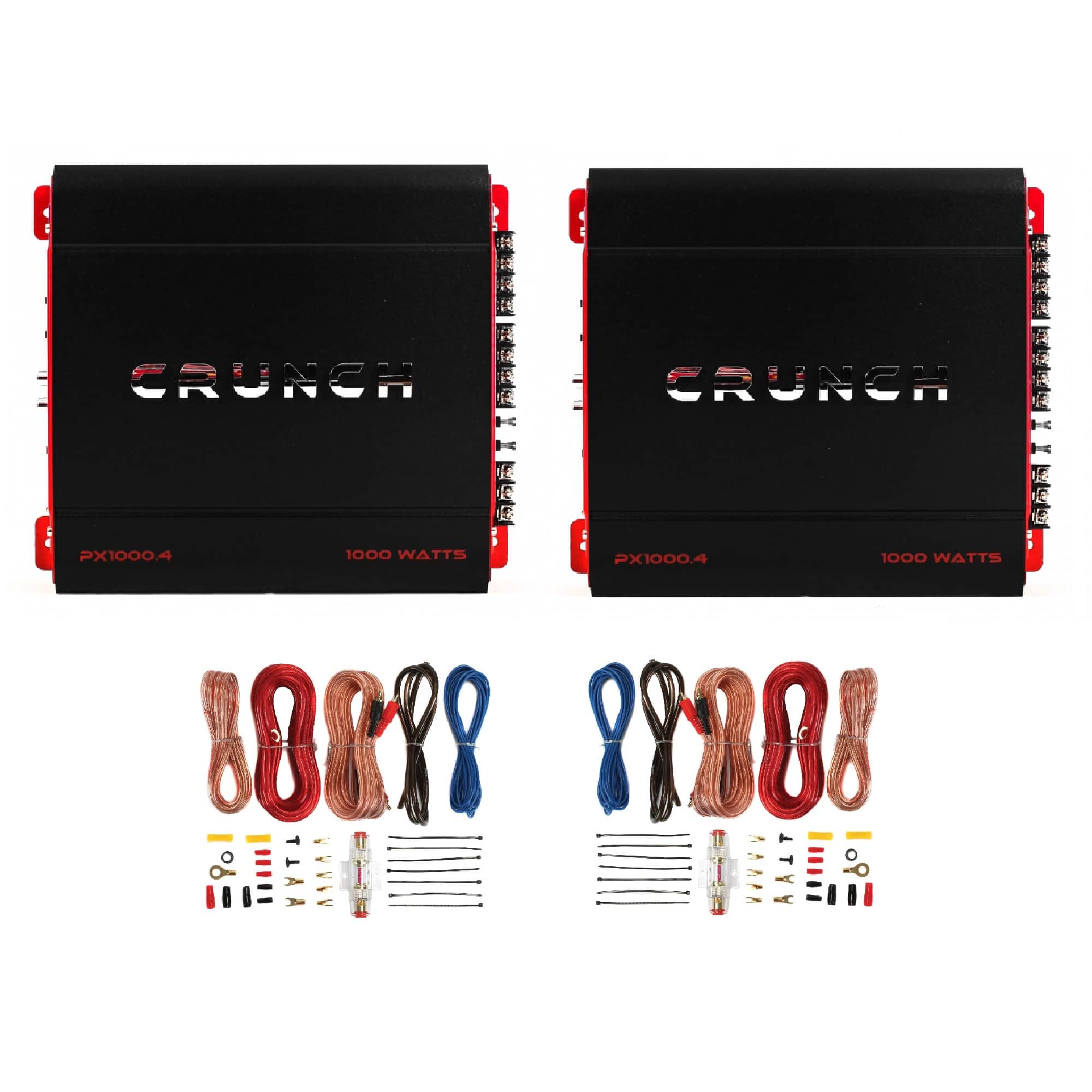 Crunch - 4 Channel 1000 Watt Amp and Soundstorm Car Amp Wiring Kit w/ RCA (2 Pack)