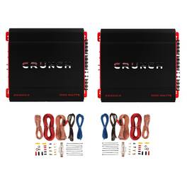Crunch - 4 Channel 1000 Watt Amp and Soundstorm Car Amp Wiring Kit w/ RCA (2 Pack)