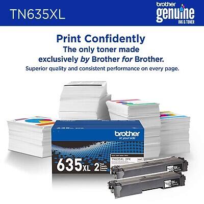 brother TN635XL genuine INK & TONER  
Print Confidently  
The only toner made exclusively by Brother for Brother.  
Superior quality and consistent performance on every page.  
brother at your side  
635L XL 2 TN635XL 2PK