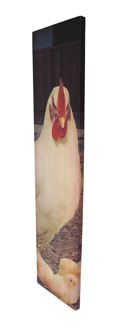 Alt View 1. Zeckos - Rustic Hen and Chicks On The Farm Canvas Print Wall Hanging 42 in. - Multicolored.