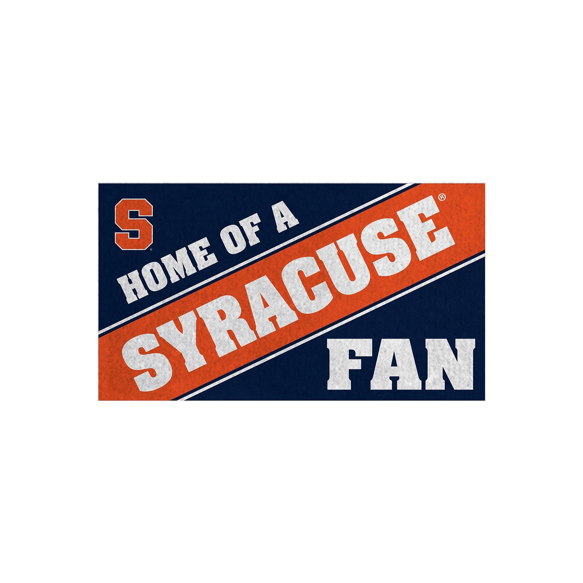 Evergreen Enterprises - Syracuse Orange 16" x 28" Home of a Fan Indoor/Outdoor Logo Turf Mat - Multicolor