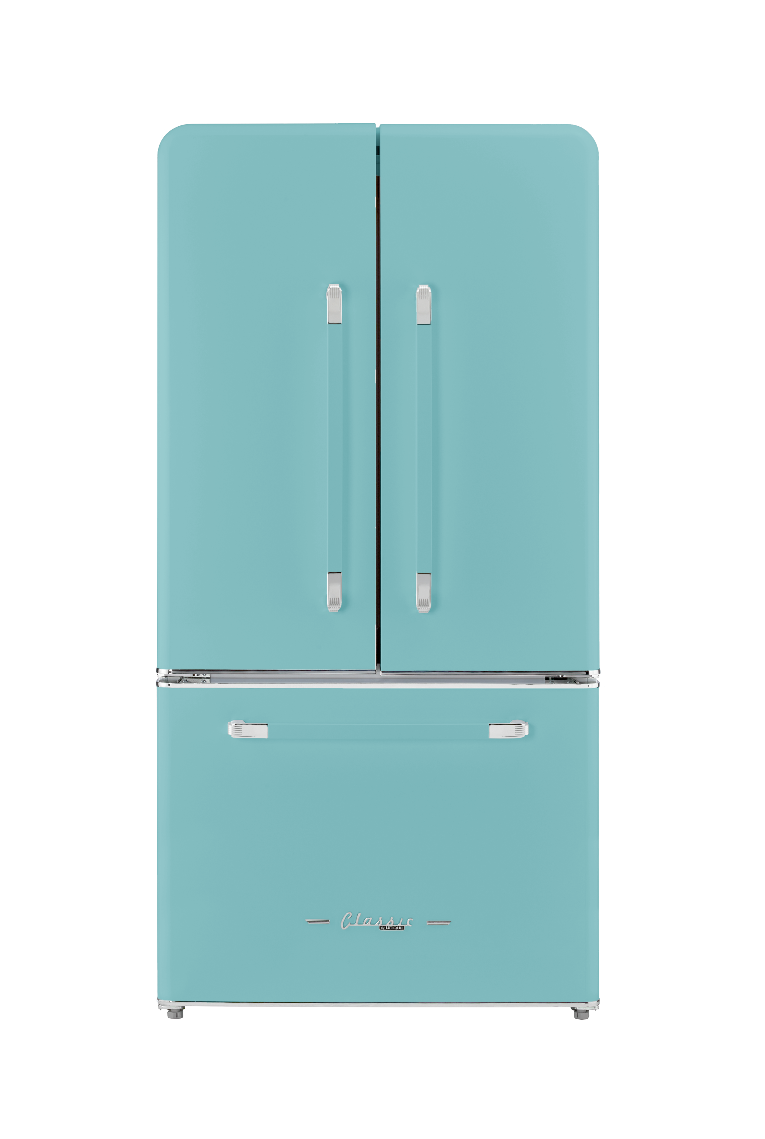 Unique Appliances - Classic Retro 36-inch 21 cu.ft. Counter Depth French Door Refrigerator - Ocean Mist Turquoise - Front_Zoom
