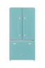 Unique Appliances - 36 in. Wide Classic Retro 36-inch 21 cu.ft. Counter Depth French Door Refrigerator - Ocean Mist Turquoise