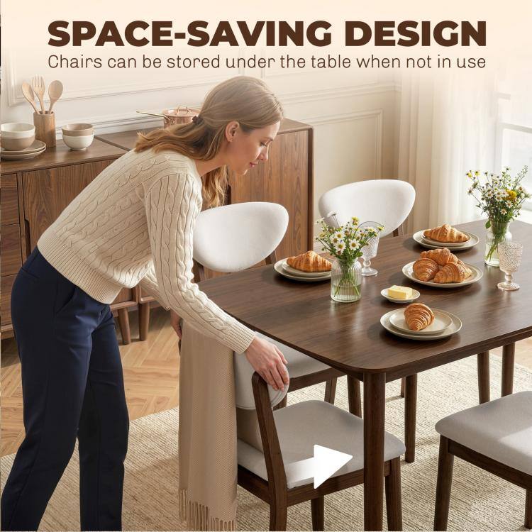 SPACE-SAVING DESIGN  
Chairs can be stored under the table when not in use
