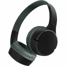 Front. Belkin - Belkin Wireless Bluetooth On-Ear Headphones for Kids w/ Mic - 85dB Limit - w/ USB-C Cable - Headset - Black - Stereo - Black.