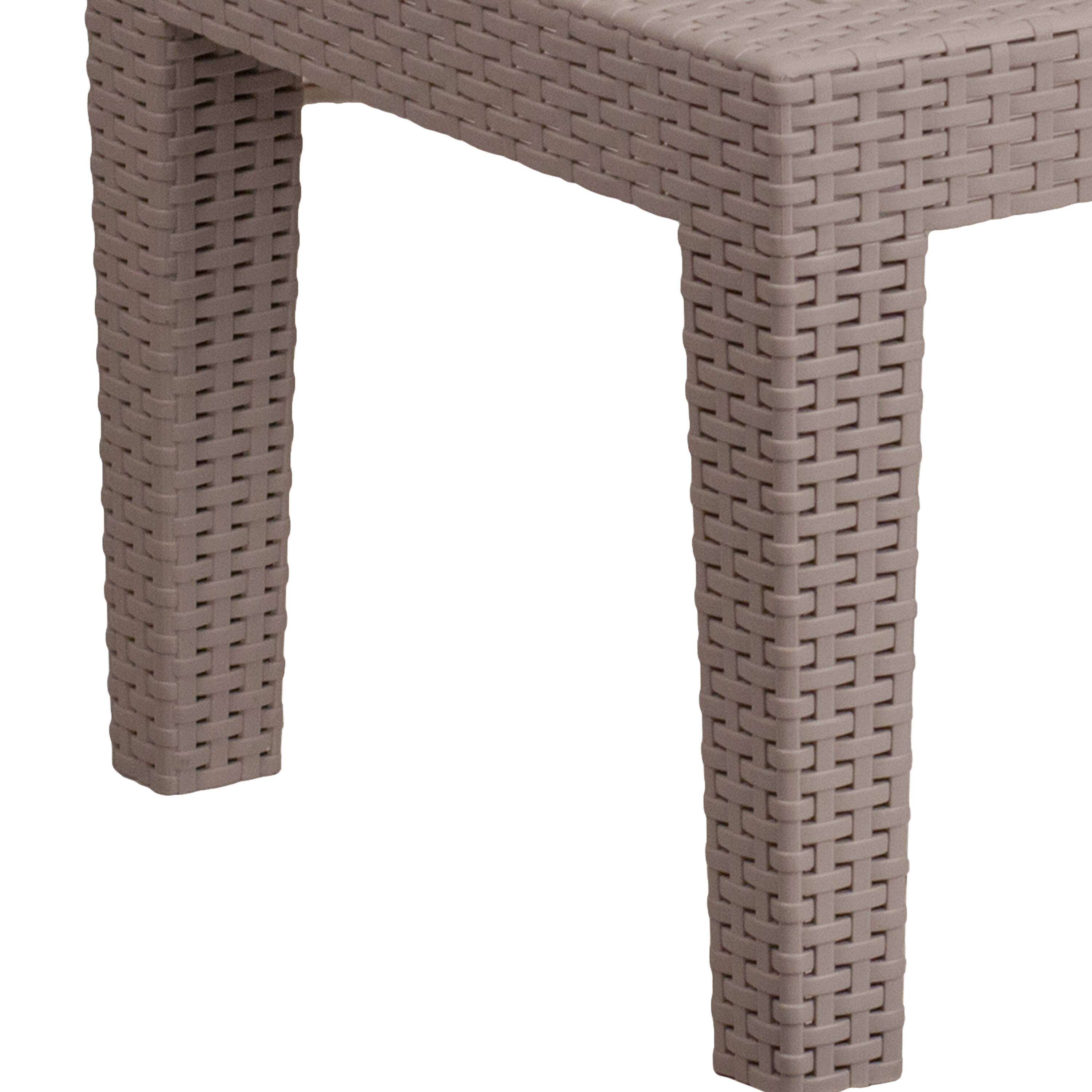 Alt View 9. Emma + Oliver - Outdoor Rattan Coffee Table - Light Gray.