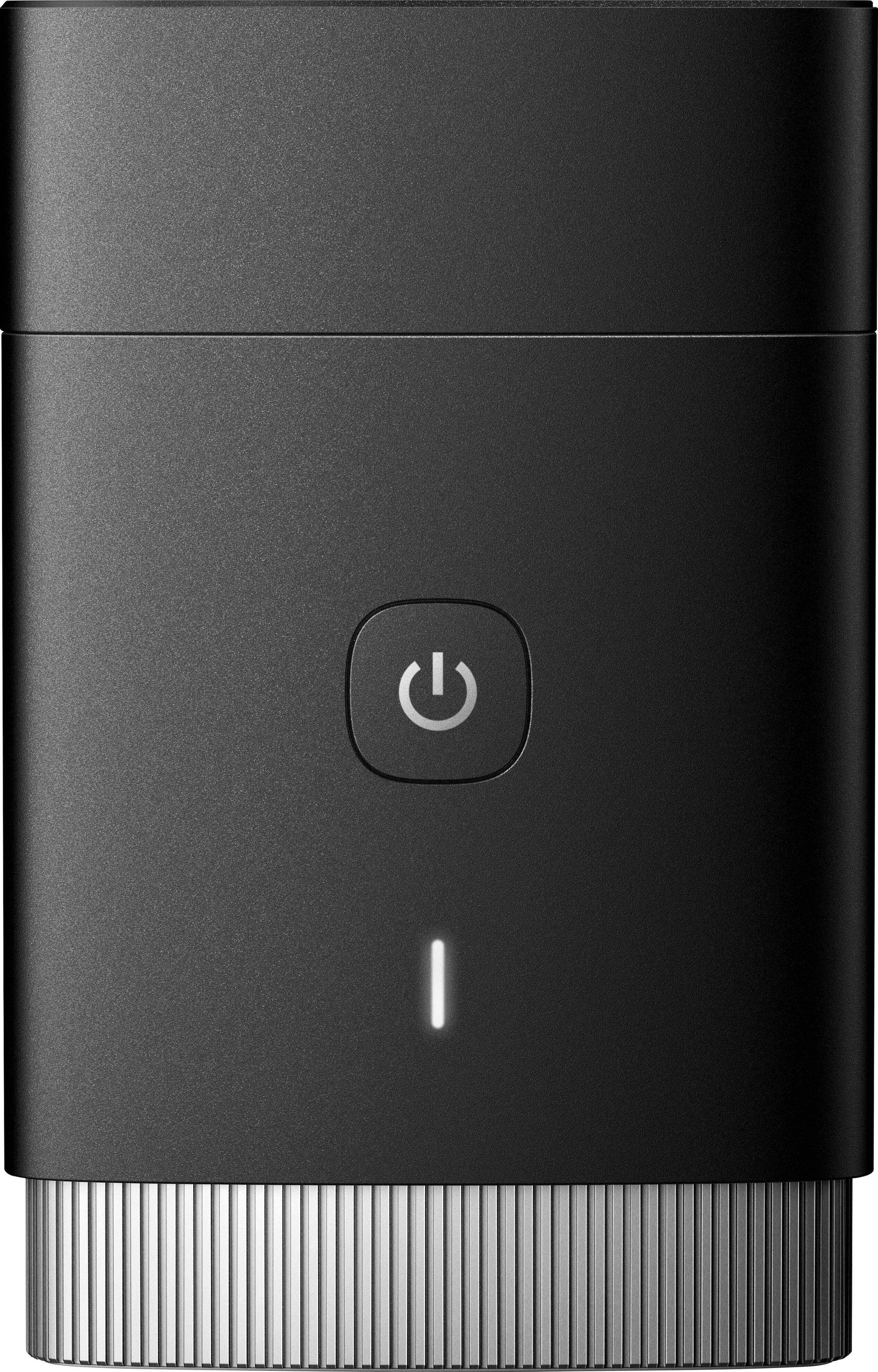 Left. Philips Norelco - Compact Rechargeable Wet & Dry Electric Shaver - Black.