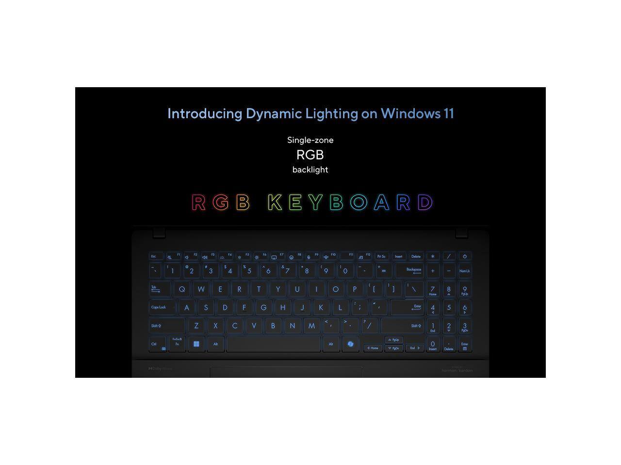 Introducing Dynamic Lighting on Windows 11

Single-zone RGB backlight

RGB KEYBOARD
