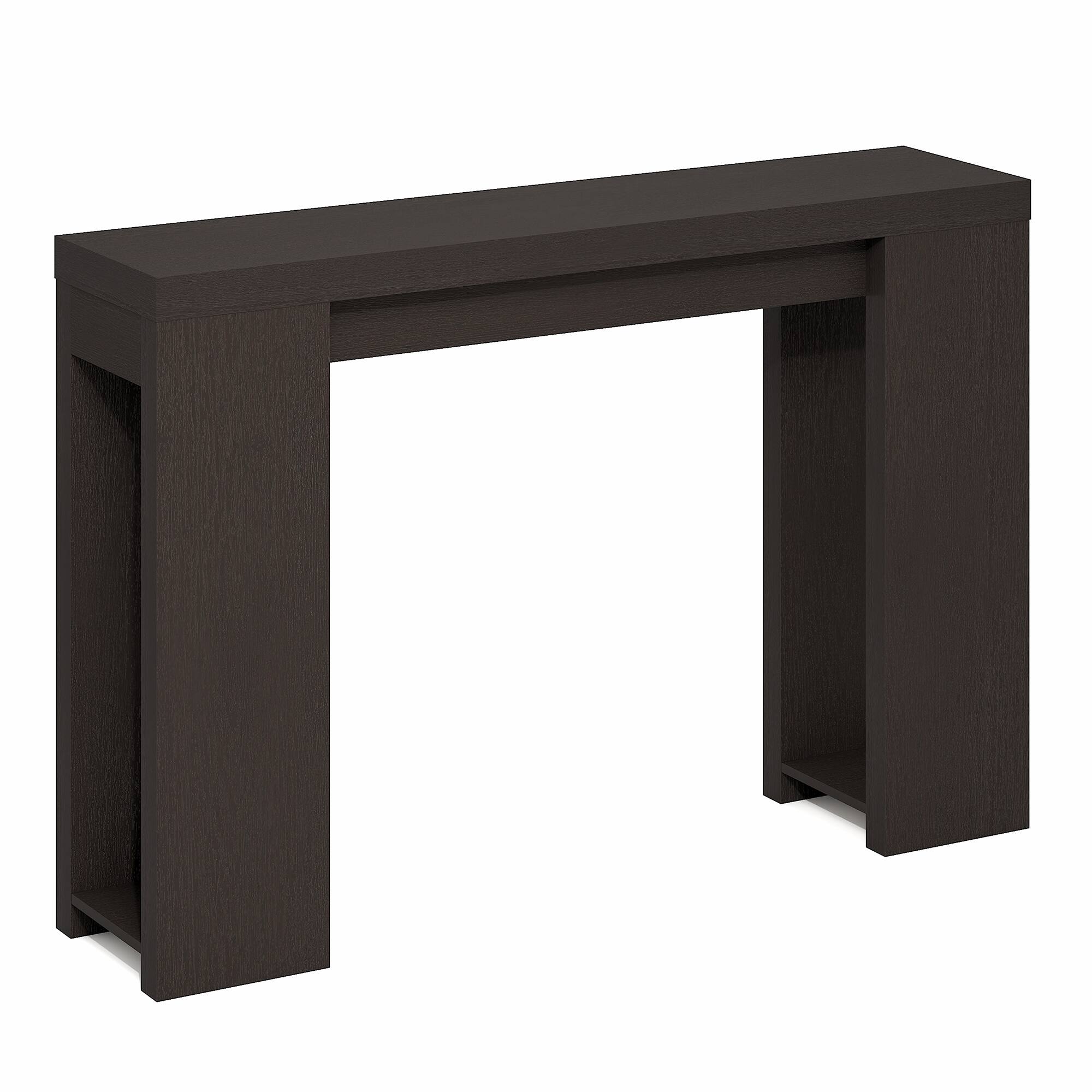 Alt View 4. Furinno - ARA Entryway Table 47-Inch, Narrow Console Table, Farmhouse Entryway Table, Sofa Table, Couch Table Behind Sofa - Black Dark Oak.