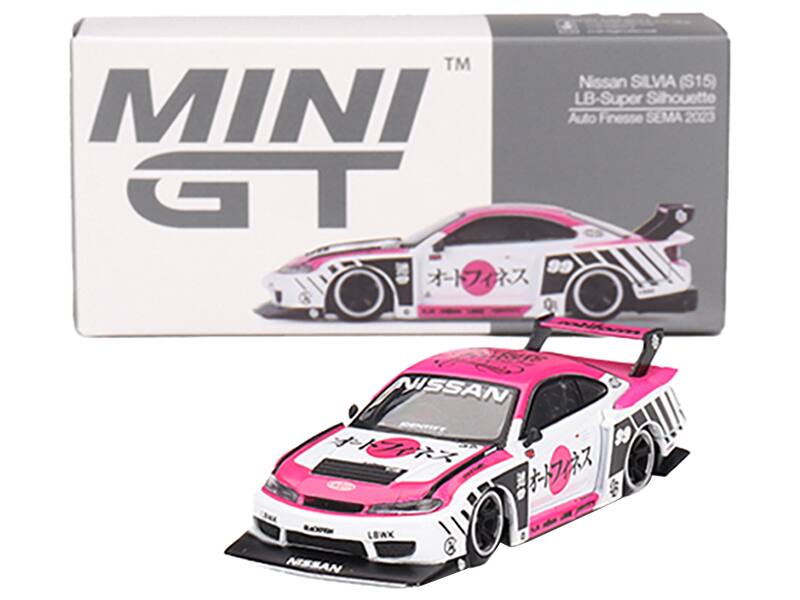 MINI GT  
Nissan SILVIA (S15)  
LB-Super Silhouette  
Auto Finesse SEMA 2023  
NISSAN  
LEAX  
99  
SOIKR  
NISSAN