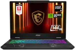 MSI - Cyborg A15 AI 15" 144Hz FHD Gaming Laptop - AMD R9-270 - NVIDIA GeForce RTX 5060 - 16GB Memory - 1TB SSD - Translucent Black