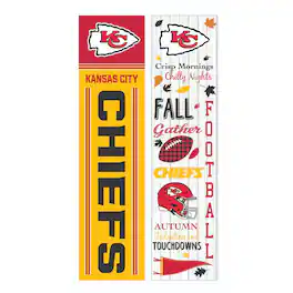 Evergreen Enterprises - Kansas City Chiefs 47" Double Sided Fall Leaner Fan Sign - Multicolor