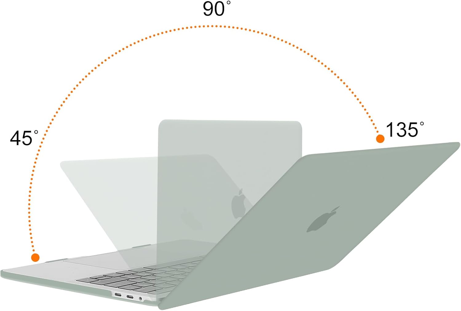 Back. mosiso - Hard Shell Case for 13-inch MacBook Pro 2016-2026 A2338 A2289 A2251 A2159 A1989 A1706 A1708 - Antique Green.