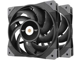 Thermaltake - ToughFan 12 2000 PWM, Metal Hub, Gen.2 Bearing 120mm Fan (2 Pack) CL-F082-PL12BL-A - Black