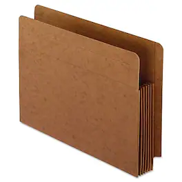 Pendaflex - Reinforced File Pocket, 5 1/4" Expansion, Letter Size, 10/Box - Redrope
