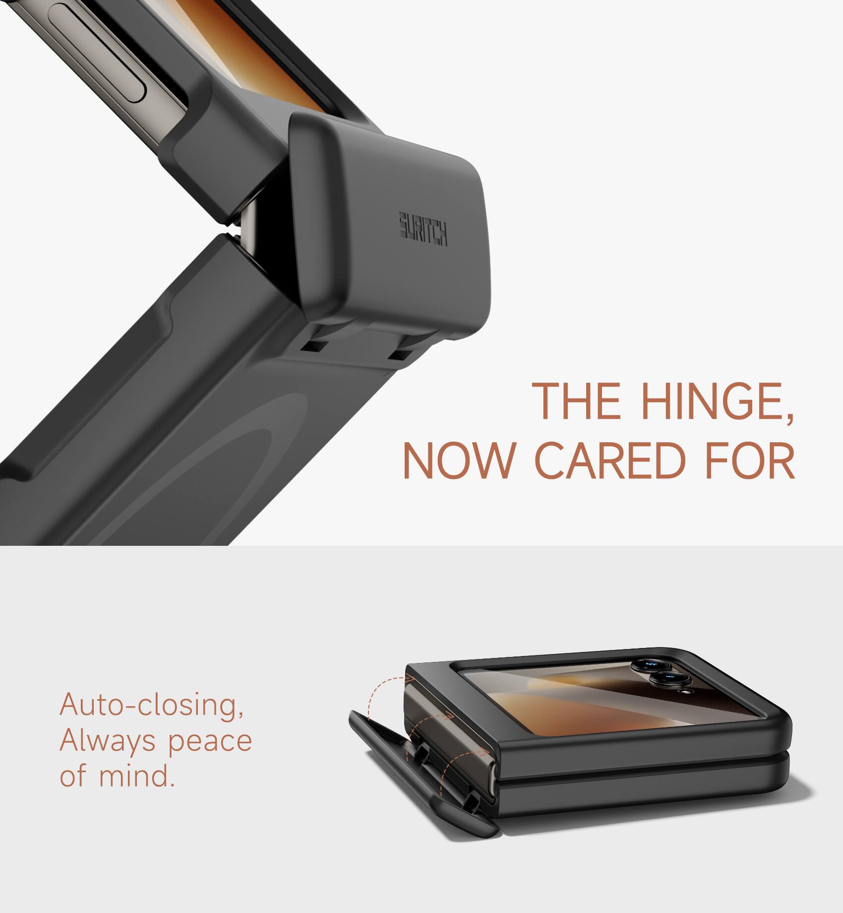 SLARTICH

THE HINGE, NOW CARED FOR

Auto-closing, Always peace of mind.