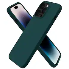 Front. Ornarto - ORNARTO Designed for iPhone 14 Pro Max Case 6.7", Slim Liquid Silicone Full Covered Protective Cover-Olive Green - Olive Green.