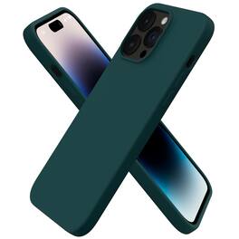 Ornarto - Designed for iPhone 14 Pro Max Case 6.7", Slim Liquid Silicone Full Covered Protective Cover - Olive Green