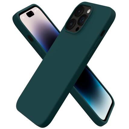 Front. Ornarto - ORNARTO Designed for iPhone 14 Pro Max Case 6.7", Slim Liquid Silicone Full Covered Protective Cover-Olive Green - Olive Green.