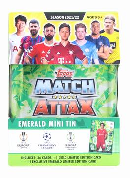 2021/22 Topps UEFA Champions League Attax Mini Tin | 36 Cards + Emerald - Yellow