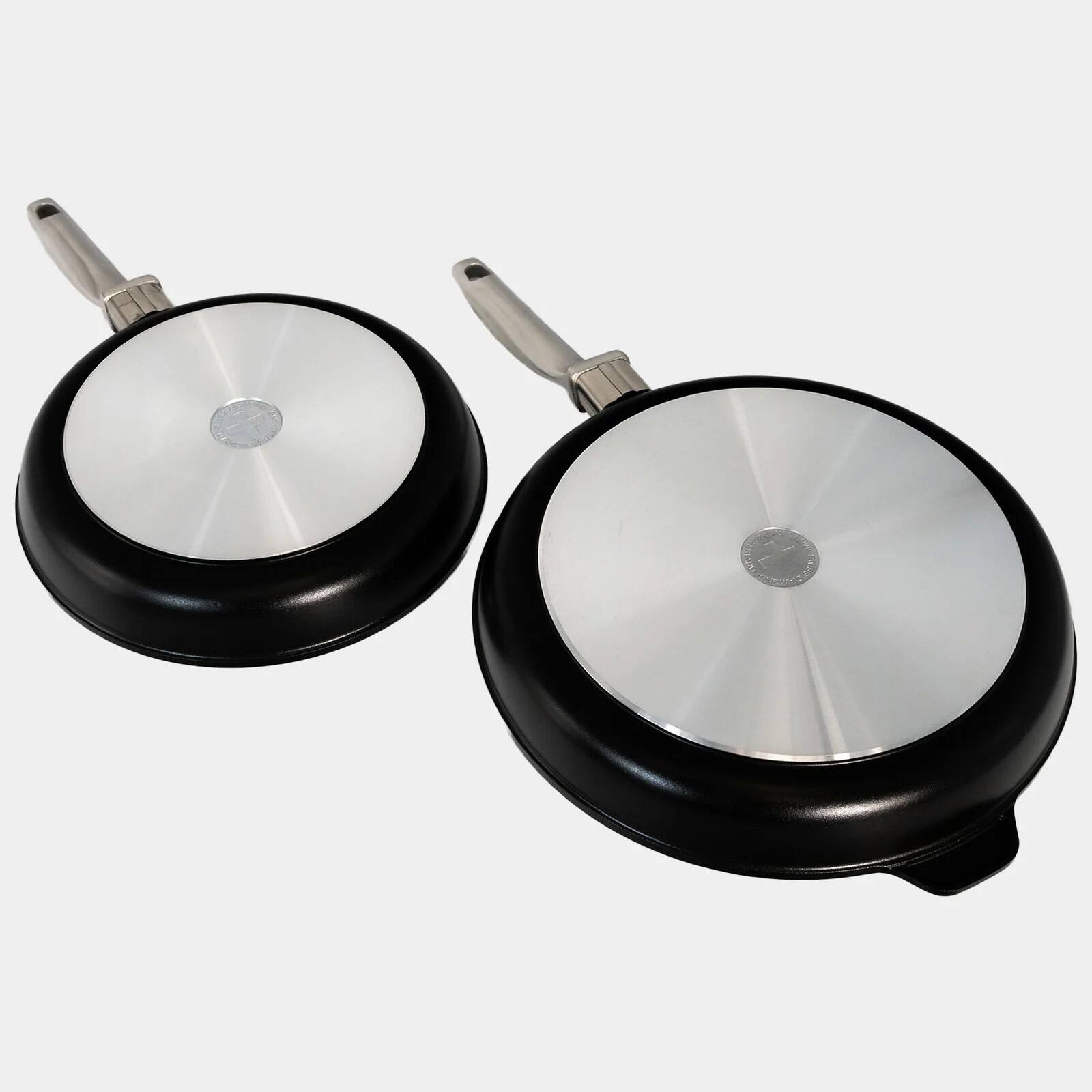 Alt View 5. Swiss Diamond - CHD Nonstick Fry Pan Duo, 9.5-Inch & 11-Inch, 2-Piece Set - Black.
