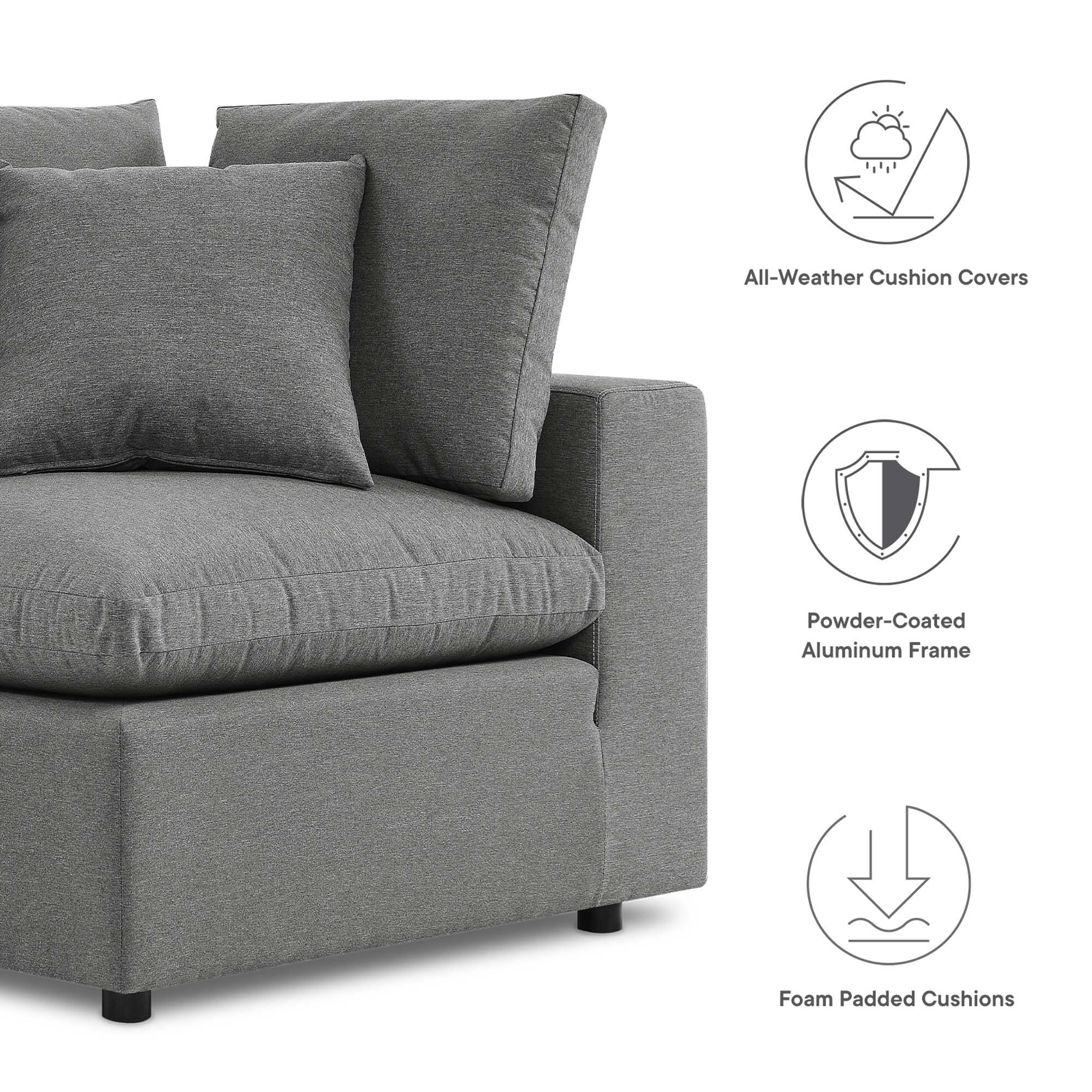 All-Weather Cushion Covers  
Powder-Coated Aluminum Frame  
Foam Padded Cushions