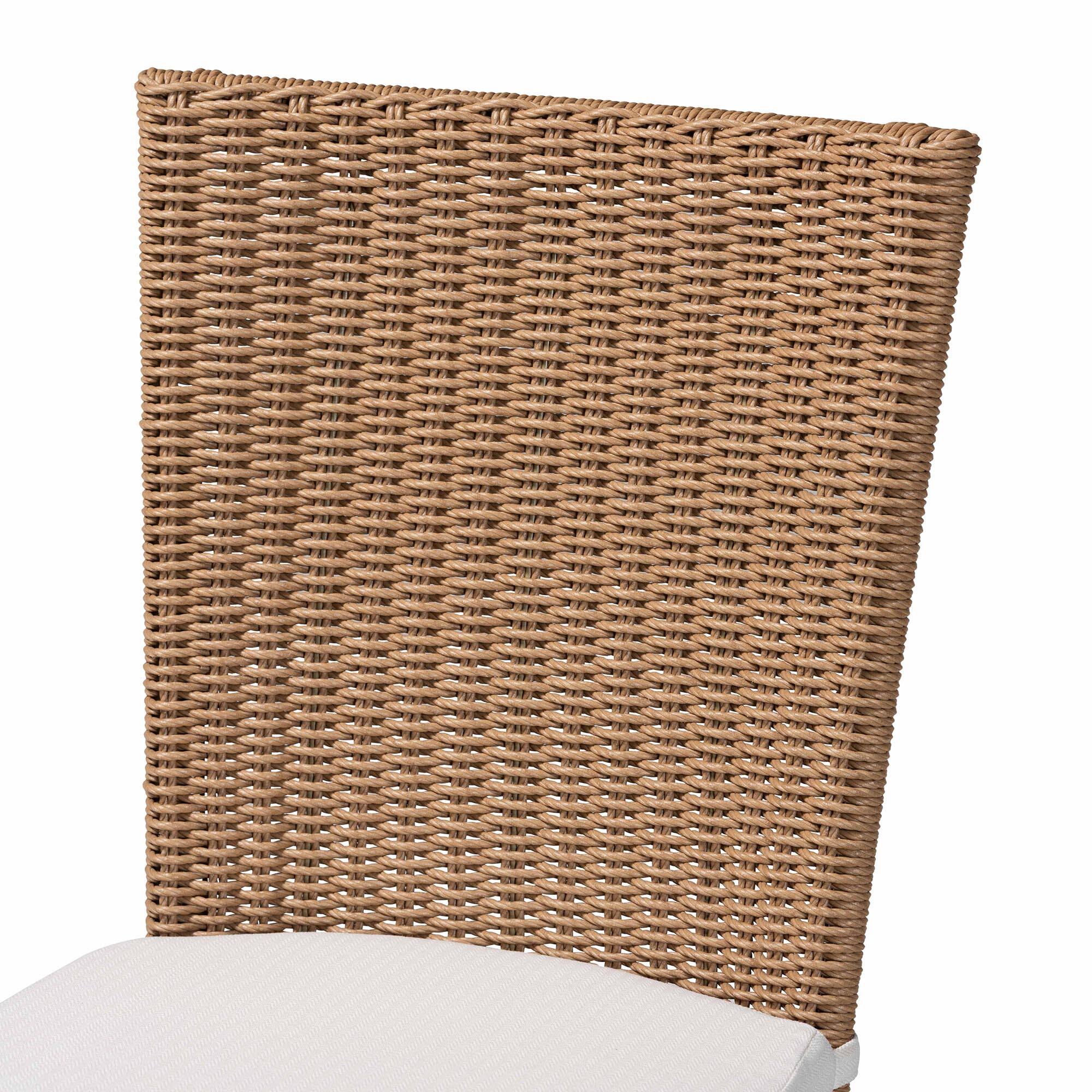 Alt View 1. bali & pari - Serge Woven Seagrass Dining Chair - Light Brown.