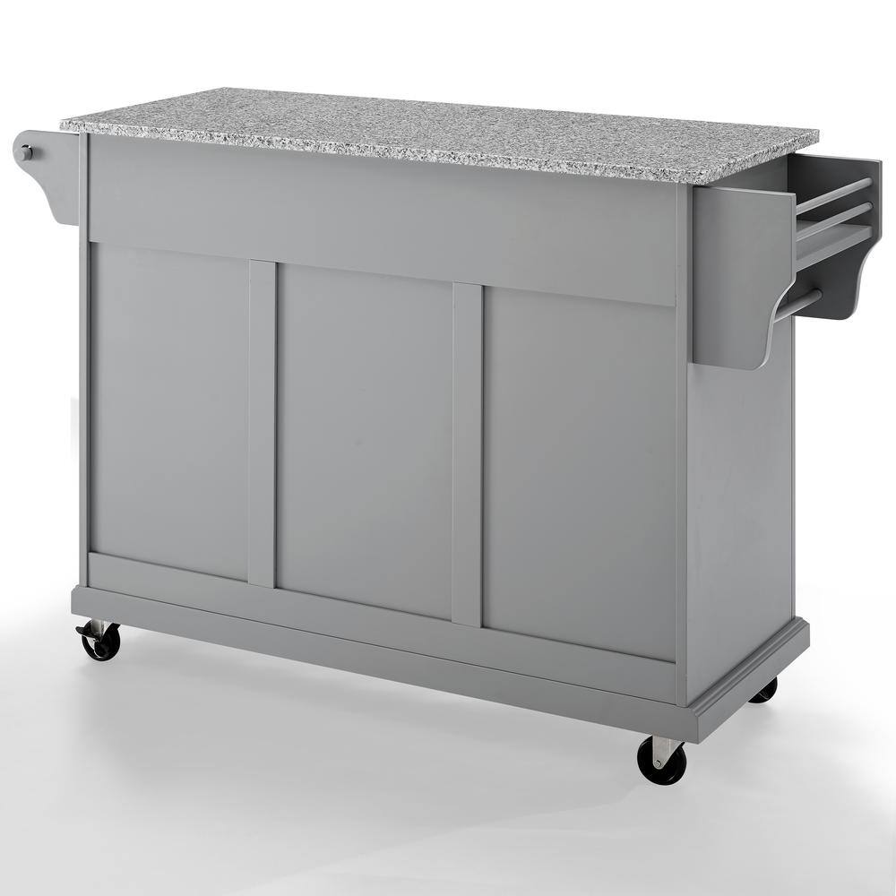 Alt View 1. Crosley Furniture - Full Size Granite Top Kitchen Cart - Gray.