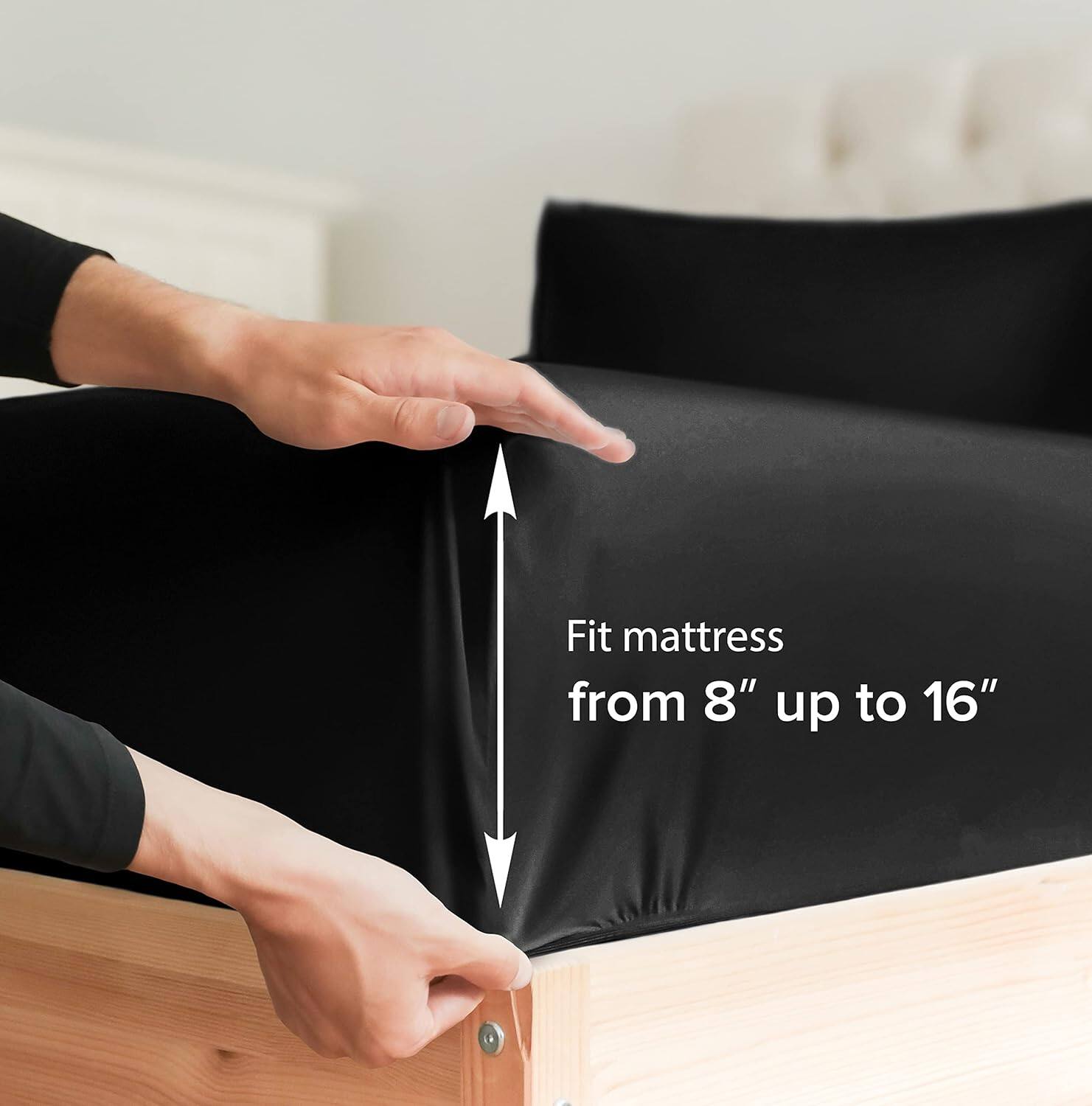 Fit mattress from 8" up to 16"