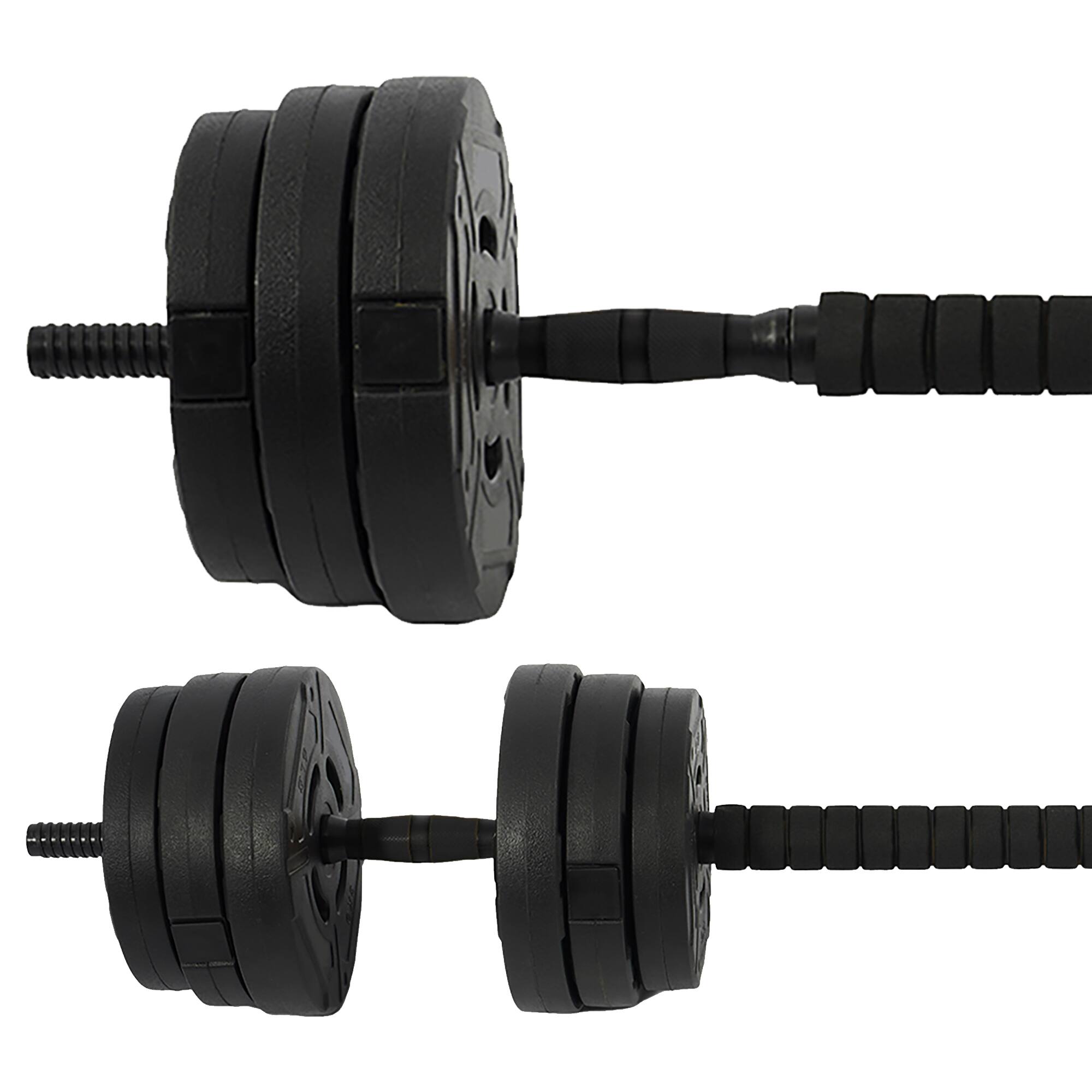 Alt View 7. Fitvids - Fitvids 2 in 1 Adjustable Dumbbell Set, 60lbs Free Weights Set with Connector - black.
