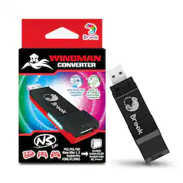 Brook - Wingman NS Lite Wireless Controller Adapter for Nintendo Switch, Nintendo Switch 2 and PC